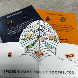 Origami Owl Halloween Candy and Spider Charms